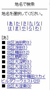 情報の五十音順