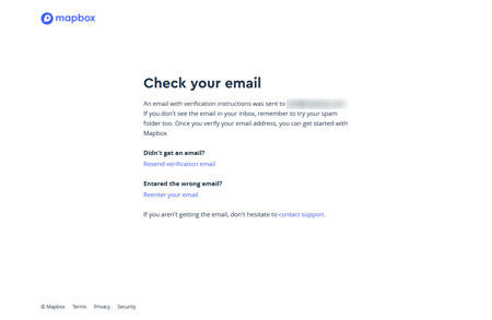 Check your email の画面