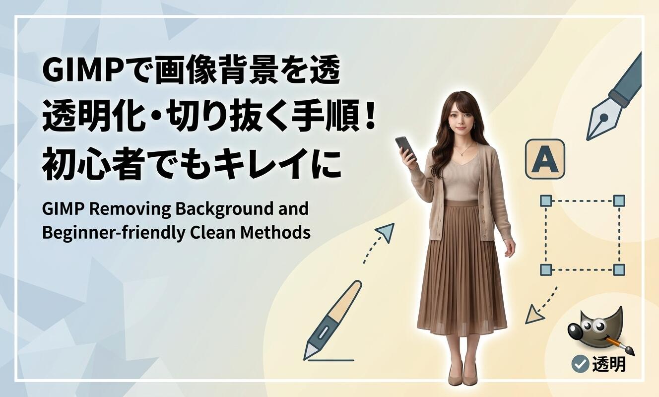 GIMPで画像背景を透明化・切り抜く手順！初心者でもキレイに仕上がる方法