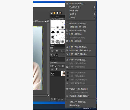 「アルファチャンネルの追加」を選択